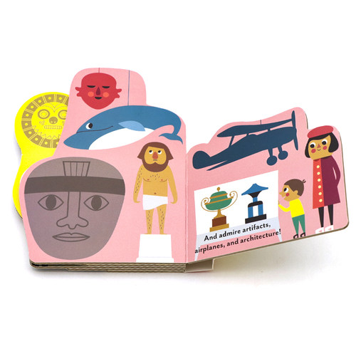 奇妙博物馆 英文原版 Bookscape Board Books A Marvelous Museum 儿童英语启蒙造型纸板书 亲子互动异形游戏玩具书 Chronicle出品 - 图1