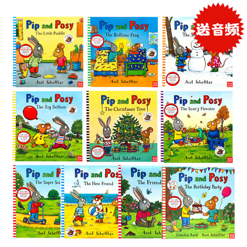 Pip and Posy波西和皮普10册英文原版绘本 Axel Scheffler 幼儿童早教启蒙英语图画书The Snowy Day/The Big balloon 名家推荐读物 - 图0