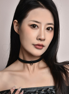 简约黑色choker短款锁骨链女气质