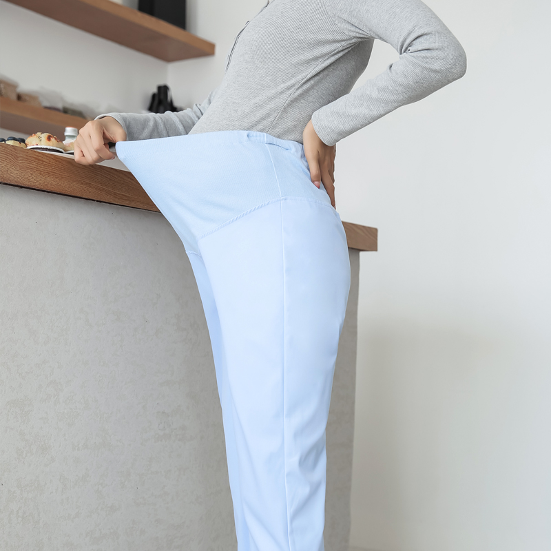 迪塞雅孕妇护士裤白色松紧腰工作服 迪塞雅医护制服