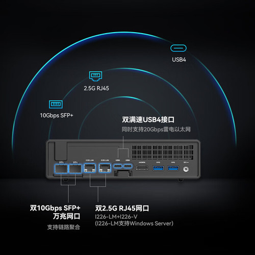 铭凡MS-01i9-1290013900H迷你主机电脑工作站双万兆四网口雷电