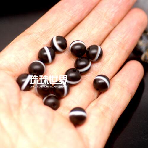 珠珠世界散珠星月菩提配饰佛珠文玩配件一线药师玛瑙一眼天珠圆珠 - 图1