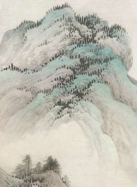 陈少梅春夏秋冬山水四条屏卷轴