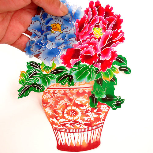 蔚县彩色剪纸画传统单张剪纸窗花民间工艺品家居饰品 - 图3