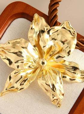 新款立体大flower exaggeration pendant necklace minimalist fa