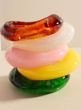 minimalist fashion atmosphere 多色resin bracelet irregular t