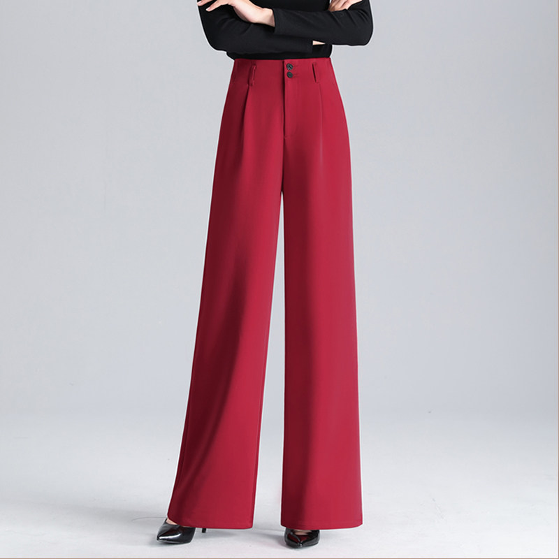 高腰垂感垂坠宽松舞裤长裤裙阔腿裤 宁蔓休闲裤