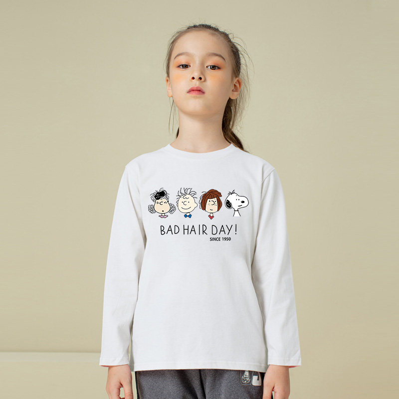 peanuts 史努比 中大童卡通长袖T恤 天猫优惠券折后￥19.9包邮（￥39.9-20）男、女童110~170码多色可选 2件34.9元