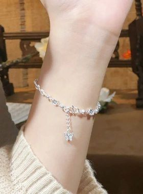 7270号足银990桃花梅花光珠蝴蝶手链女款情人节金店引流直播爆款