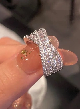 6005精工锆石戒指气质百搭简约小众925银气质镶钻戒指