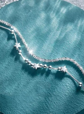 6105号满天星双层手链纯银女简约森系小众设计星星手饰直播爆款