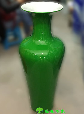 素色风水落地花瓶定制款