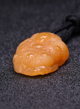 老挝北部黄金蟾创意摆件艺术品文玩盘件养生手把件2.3x3.8x1.2cm