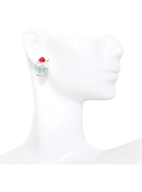 IMUFURET珐琅日韩女甜美耳饰品