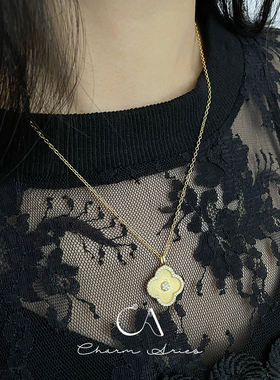 S925纯银锁骨链女复古轻奢项链