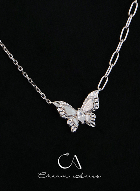 S925银锁骨链女生复古优雅项链