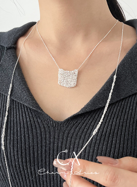 S925纯银锁骨链女生轻奢高级项链