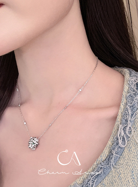 老虎头S925纯银女小众时尚项链