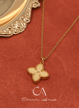 s925银龙鳞碎碎冰四叶草项链