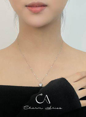 莫桑石S925银锁骨链女时尚锁骨链