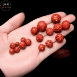 Аксессуары, резные бусины, украшение-шарик, цвета киновари