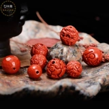 Аксессуары, резные бусины, украшение-шарик, цвета киновари