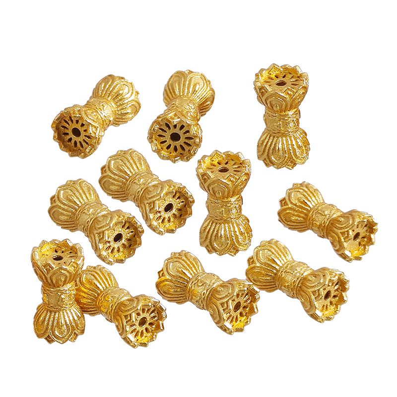 S925银镀金糖果配件隔珠筒珠项链收尾扣串珠手链DIY编绳间隔配件 - 图3