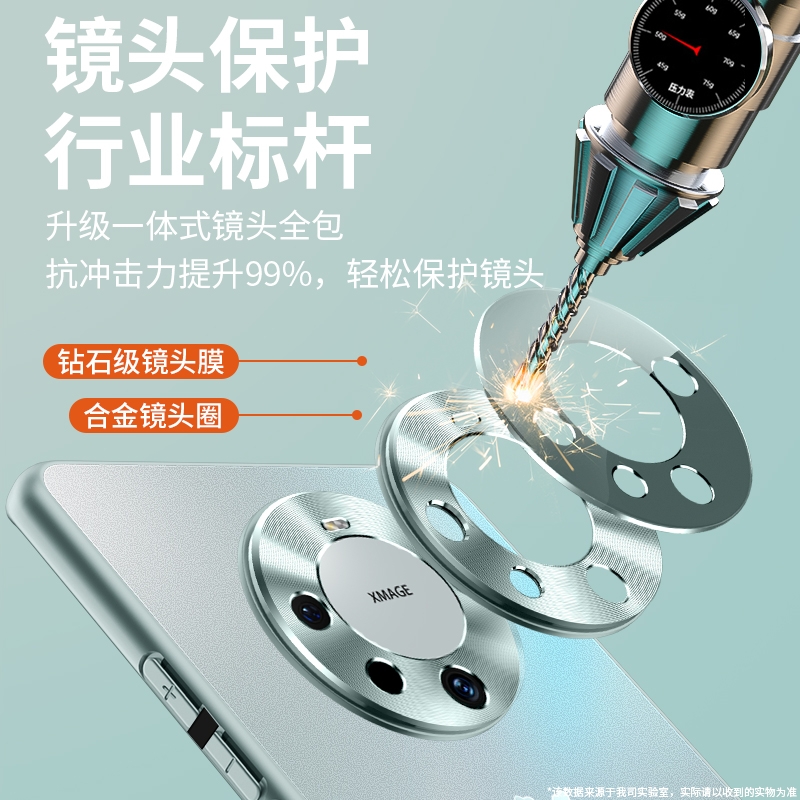 适用华为mate60手机壳mate60pro+新款磨砂金属镜头全包40pro硅胶防摔保护套30por男女高级感超薄裸感外壳mt50