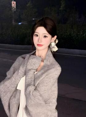 新品白色蕾丝蝴蝶结发夹