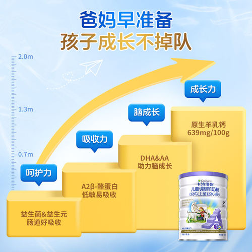 新西兰卡洛塔妮儿童学生成长羊奶粉4段900g/罐配方营养原装进口a2 - 图1