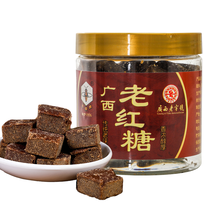 【广西老字号】蜜蜂牌老红糖230g大姨妈专用手工甘蔗红糖块状