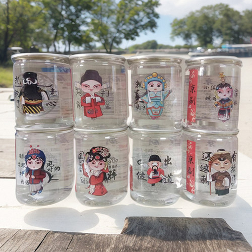 鲁窖好汉小酒八大怪京剧浓香型固态发酵粮食白酒150ml*8文创小酒 - 图2