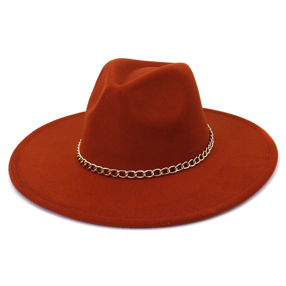 欧美秋冬季新款大檐桃心顶链条时尚平沿礼帽男女士毛呢爵士帽子 123帽子围巾 淘优券 欧美秋冬季新款大檐桃心顶链条时尚平沿礼帽男女士毛呢爵士帽子 123帽子围巾 淘优券