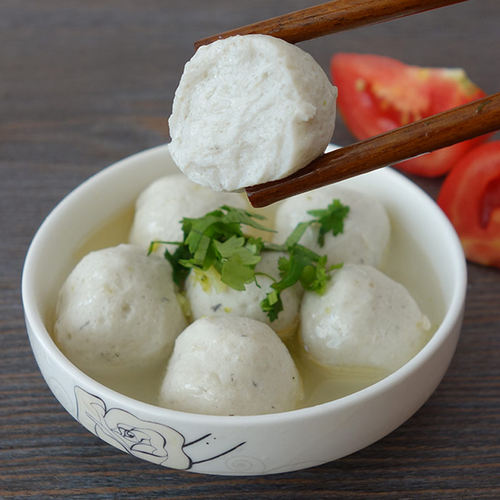 鲁记鲜鱼丸250克潮州手拍新鲜那哥鱼丸汕头达濠鱼丸豆捞丸子火锅 - 图0