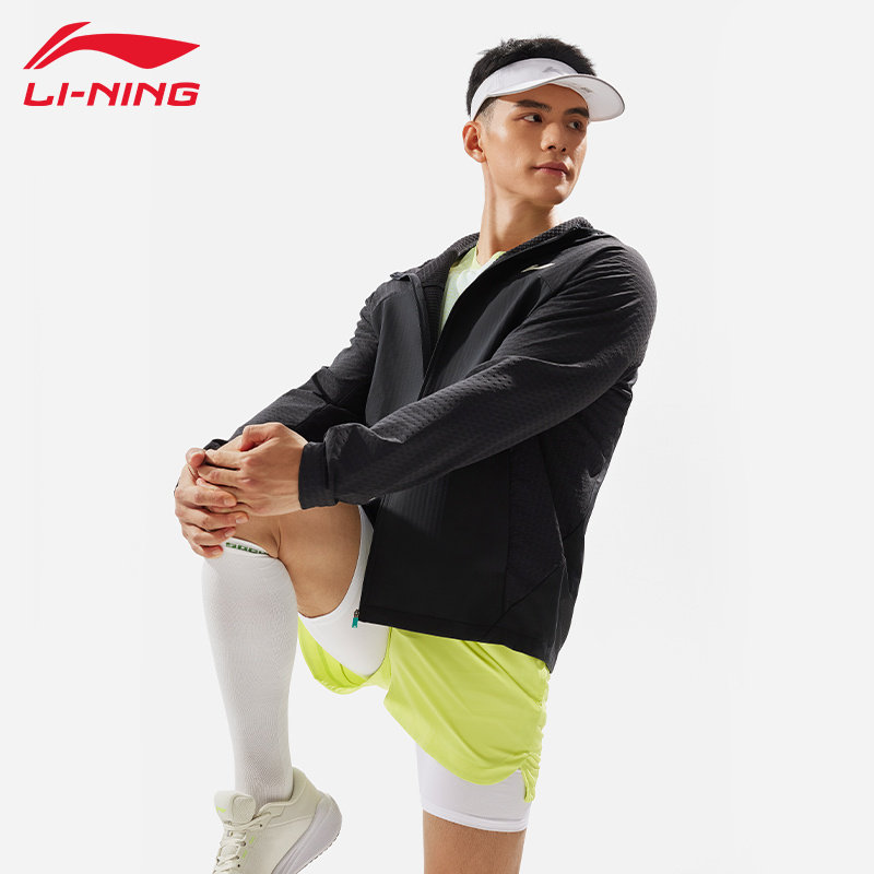 李宁外套男2024冬季专业跑步系列加绒防泼水软壳运动风衣AFDU349 - 图0