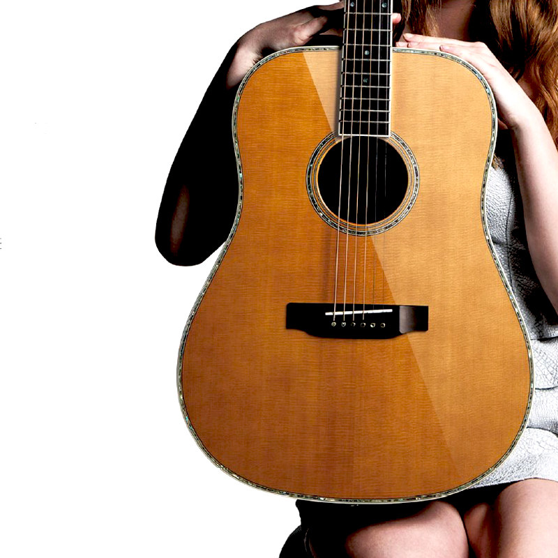 星臣吉他40 41寸单板星辰初学者女生男生专用民谣木吉它电箱考级 - 图0