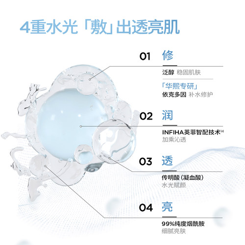 润百颜微笑面膜 水光亮透肉肉面膜女补水保湿玻尿酸透亮华熙生物 - 图2