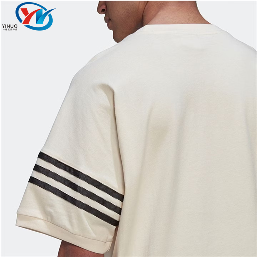 Adidas/阿迪达斯三叶草White男子复古宽松条纹运动短袖T恤HM1874,淘宝优惠券,粉丝福利购,淘宝优惠卷