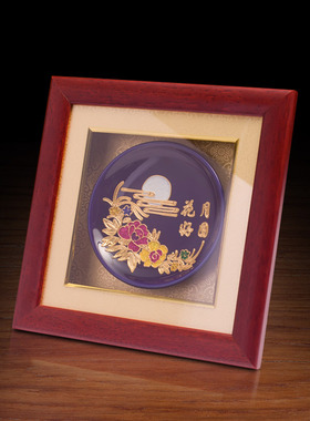 花好月圆漆线雕结婚礼物送朋友