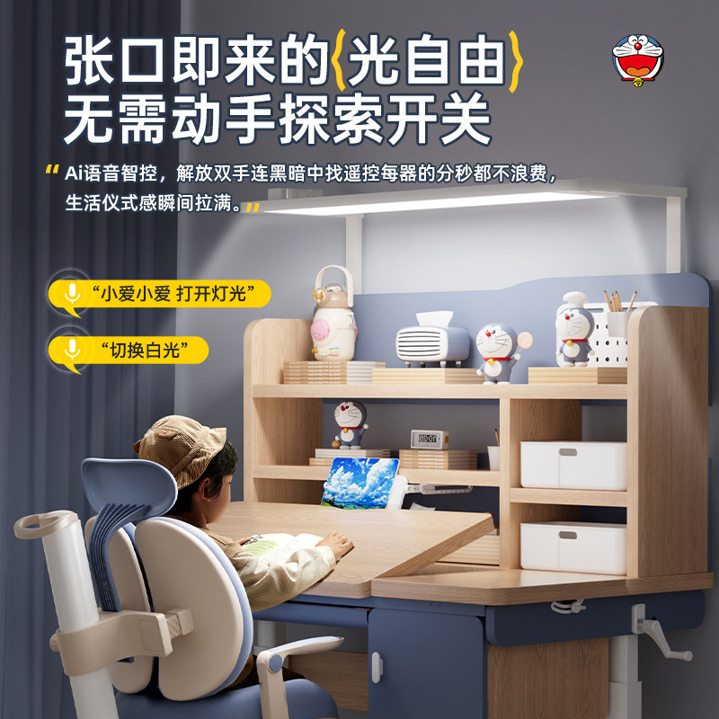 儿童学习桌小学生阅读写字作业孩子矫正坐姿家用卧室手摇升降书桌,淘宝优惠券,粉丝福利购,淘宝优惠卷