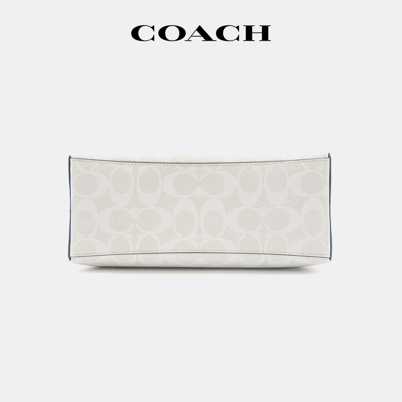 【官方授权】COACH/蔻驰女包MOLLIE老花中号托特包时尚手提单肩包-图3