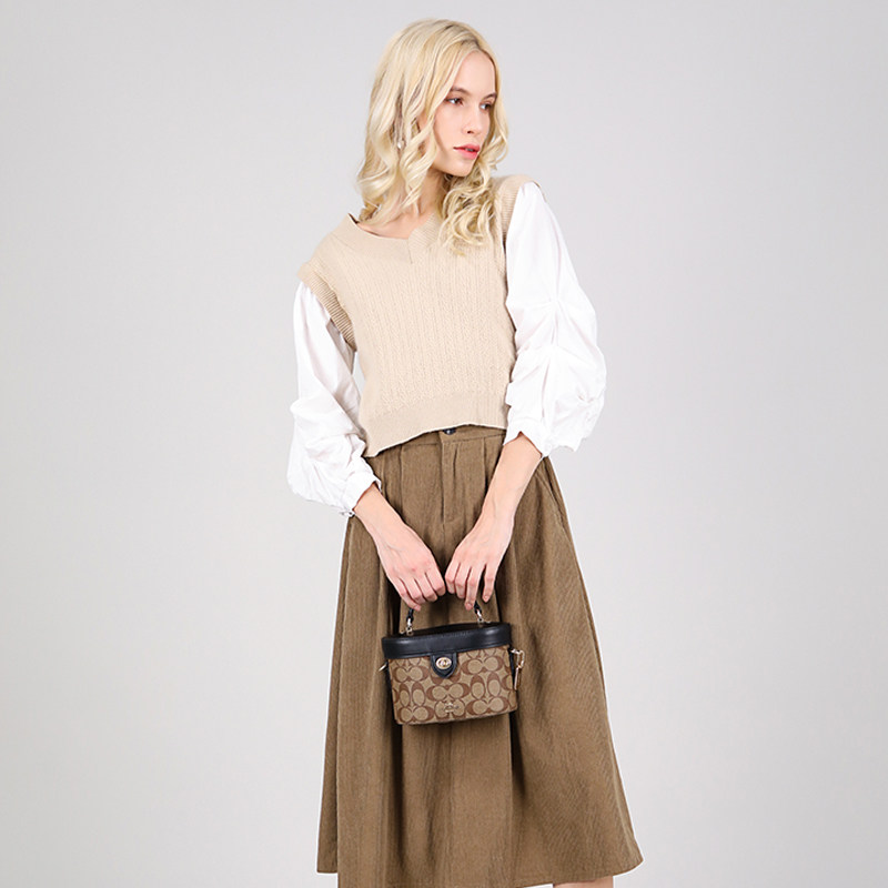 coach /蔻驰女士新款pvc配手提包 云奢汇女士包袋