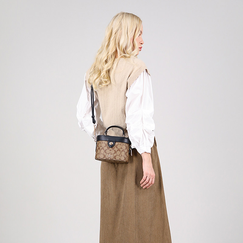 coach /蔻驰女士新款pvc配手提包 云奢汇女士包袋