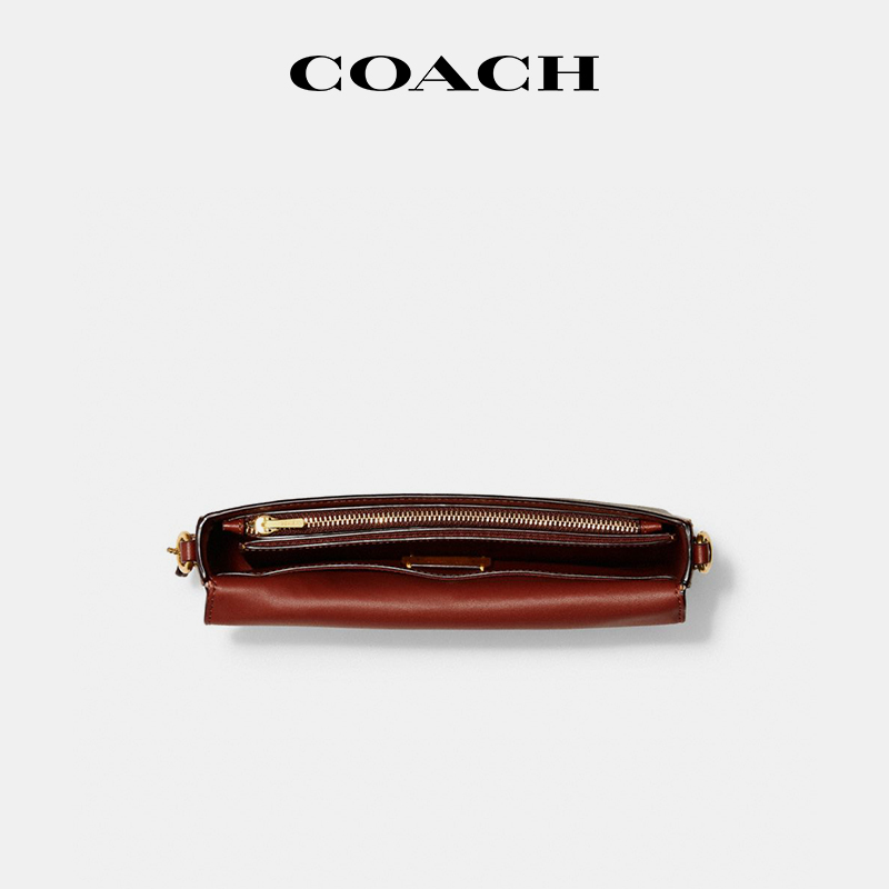 【官方授权】COACH/蔻驰Wyn信封小方包拼色经典老花单肩斜挎包女 - 图2