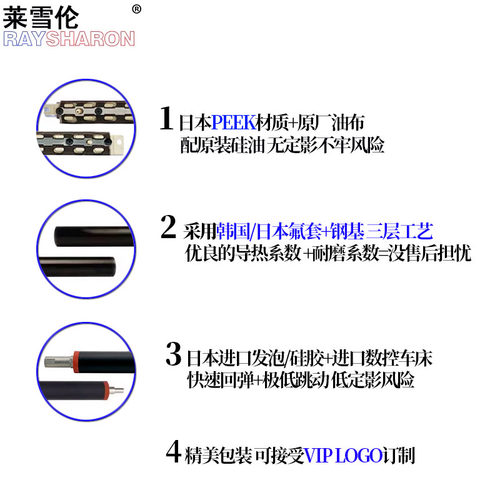 原装RS适用 佳能 C5535定影膜C5540 C5550 C5560 C5735 C5740 C5750 C5760 加热膜 定影下辊5560压力辊5750 - 图2