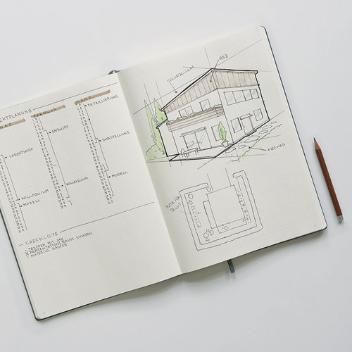 LEUCHTTURM1917德国灯塔轻薄系列A4+大开硬皮笔记本子商务横格日记本点格手账方格记事本 - 图2