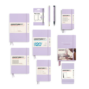 LEUCHTTURM1917德国灯塔探索自然系列A5笔记本丁香紫色手账本商务点阵横线格办公学习记事本【可定制印名字】