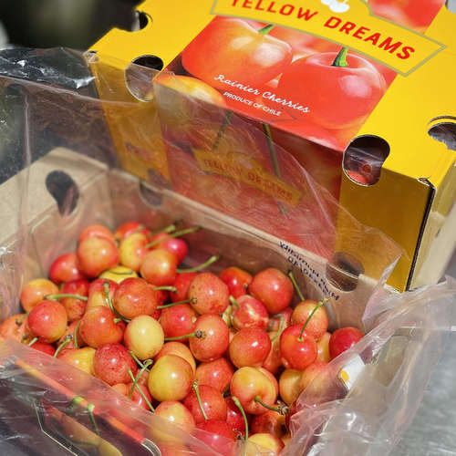 4JJJJ智利进口黄金车厘子新鲜整箱大果雷尼尔黄樱桃2斤礼盒顺丰 - 图1