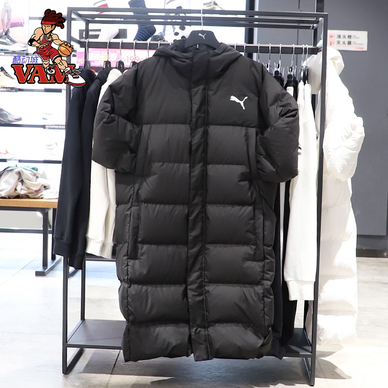 Puma彪马男20冬新款运动连帽防风保暖长款羽绒服 585403-01-02-64