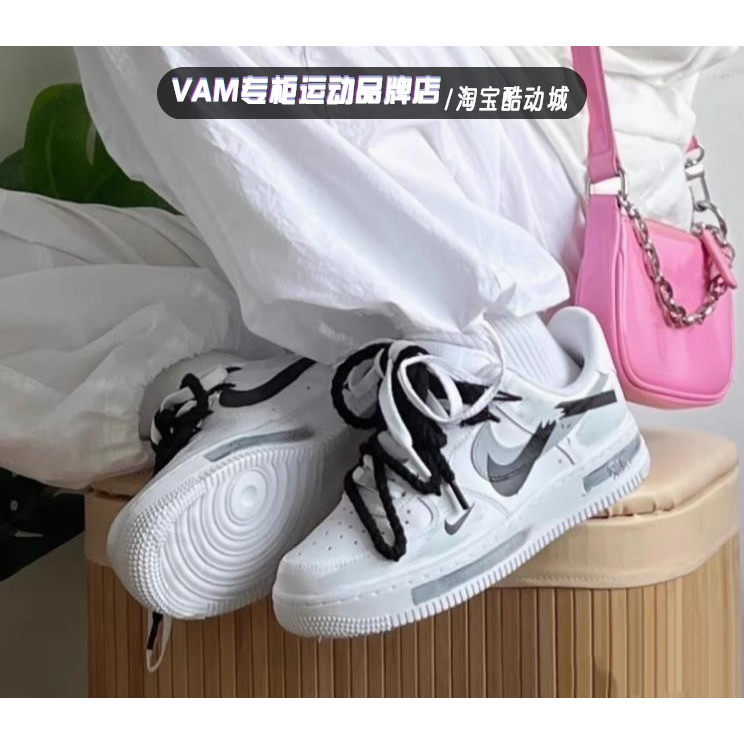 球鞋定制Nike Air Force 1 AF1空军一号手绘断裂解构男女低帮板鞋 - 图1